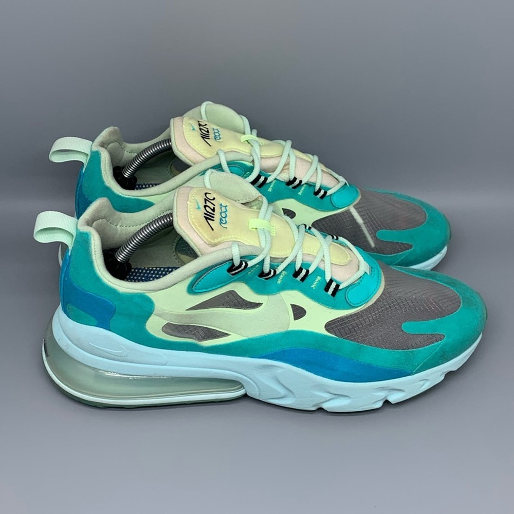Nike Air Max 270‎ React Hyper Jade Running Shoes AO4971-301 Men's Sz 11